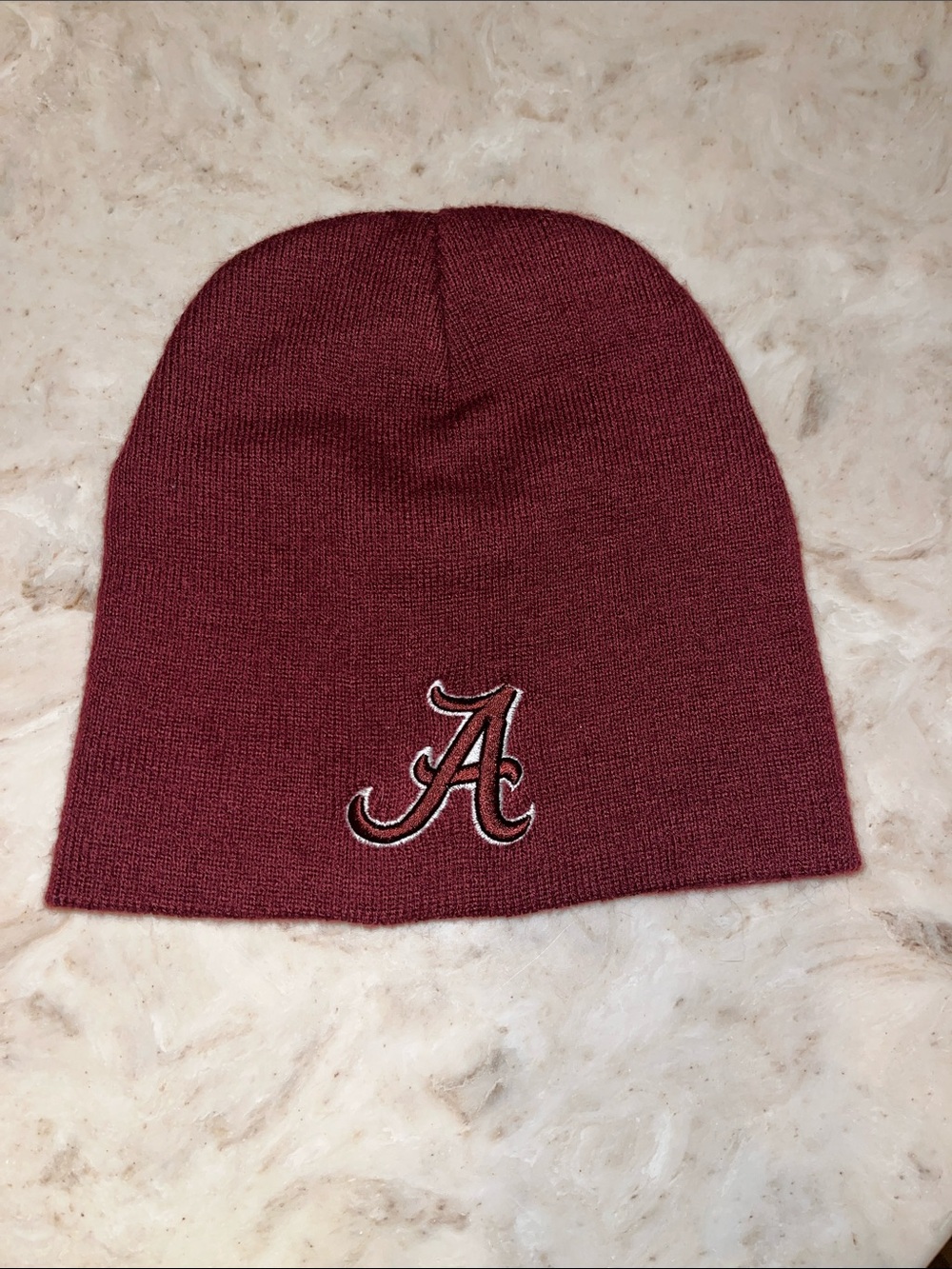 Maroon Alabama “A” Embroidery Beanie